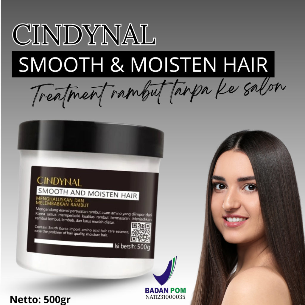 Hair Mask Cindynal Keratin Smoothing Repairs Hair Treatment Salon 500 Gram - Pelurus Rambut