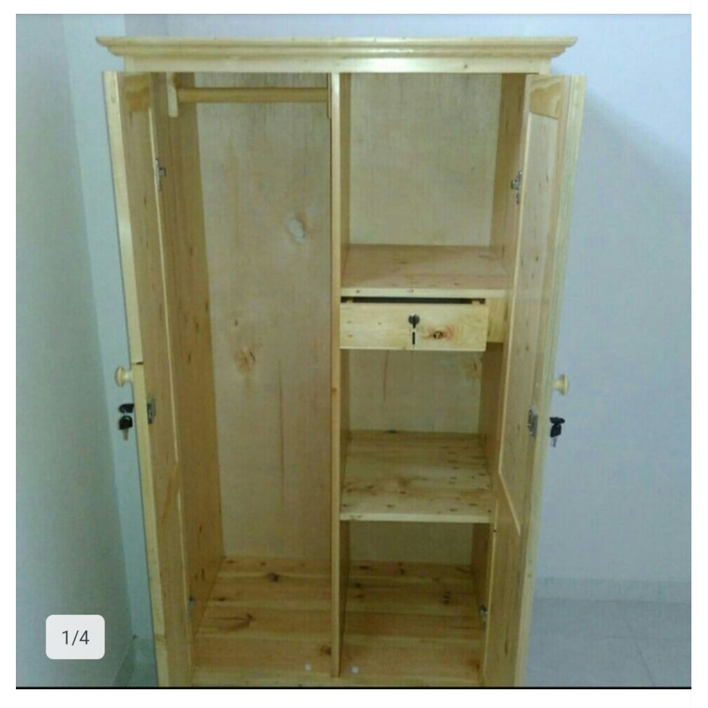 lemari baju kayu 50x100x200/lemari baju minimalis kayu jati belanda
