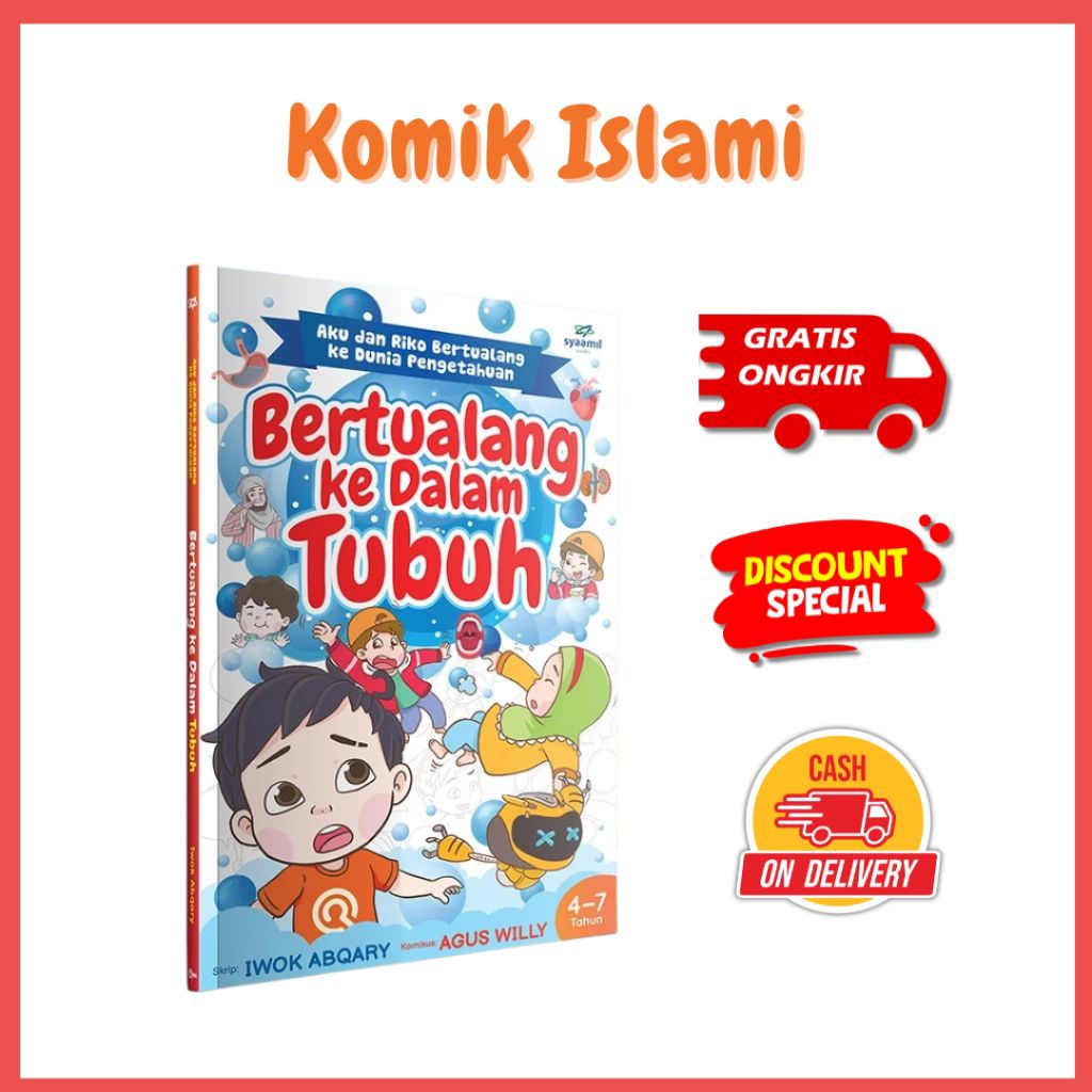 Buku Komik Anak Islami Edukatif Riko The Series – Bertualang ke Dalam Tubuh | Ilmu Sains & Akhlak Is
