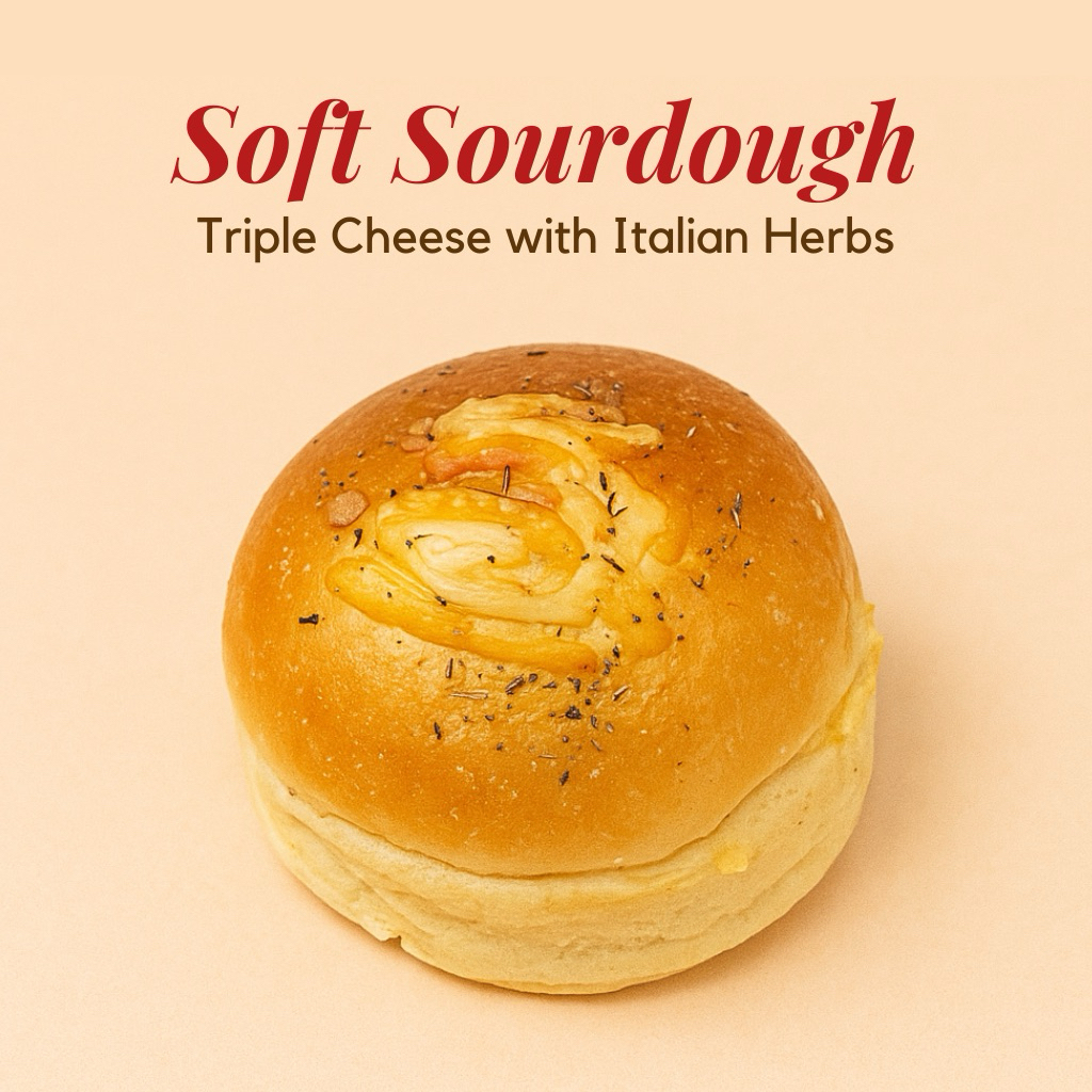 

Soft Sourdough Triple Cheese with Italian Herbs