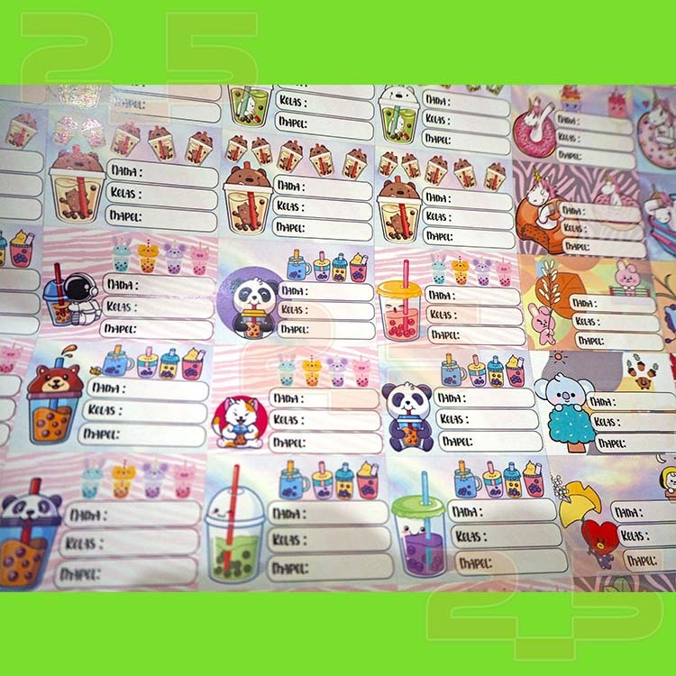 

Stiker Label buku Mata Pelajaran Tema Kuromi Cinnamoroll Unicorn Boba Spy X Family Doraemon Hello Kitty Keroppi Hijab (BELUM DIPOTONG SATUAN)