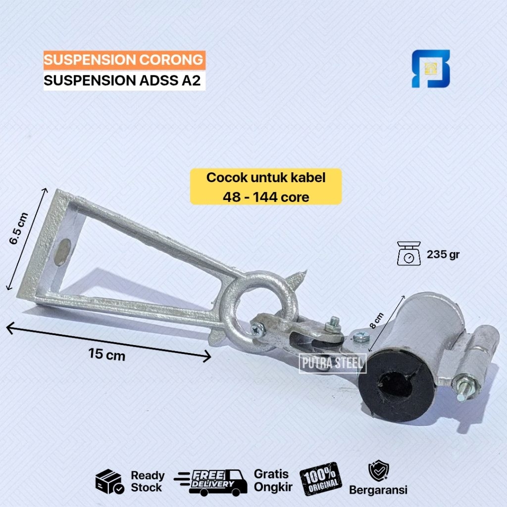 Suspension Corong A2 - Corong Kabel Tiang Fiber Optik - Aksesoris Tiang Fiber Optik