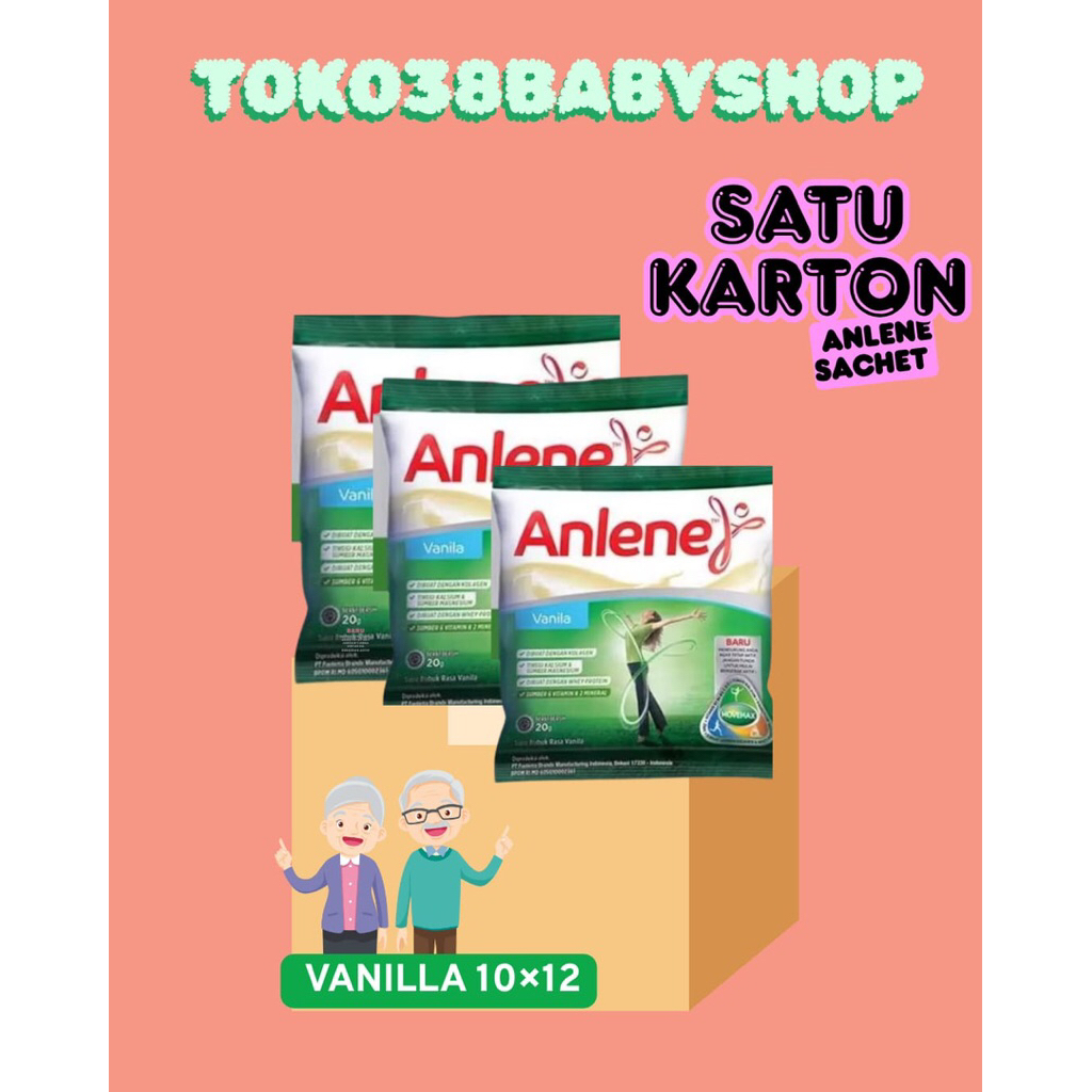 

{1 KARTON} ANLENE SACHET ACTIFIT VANILLA COKLAT 10x12