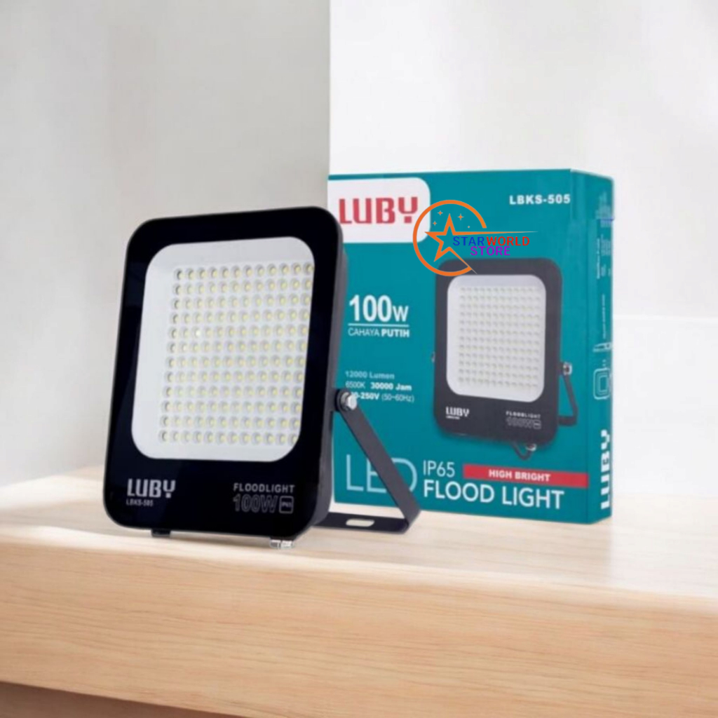 LUBY Lampu Sorot LED FloodLight LUBY LBKS-505 100 Watt/Lampu Tembak Luby LBKS-505 100W-Cahaya Putih