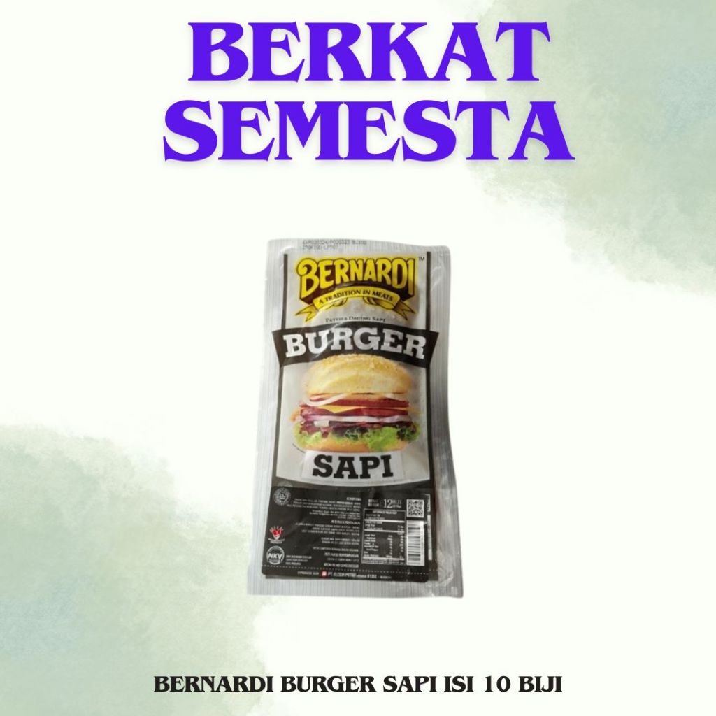 

BERNARDI BURGER SAPI ISI 10 biji