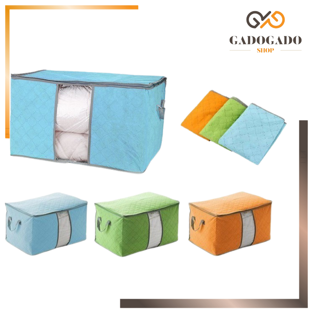 GGS HL0037 Bamboo Storage Box Tempat Penyimpanan Baju Organizer Model Tidur Y1031