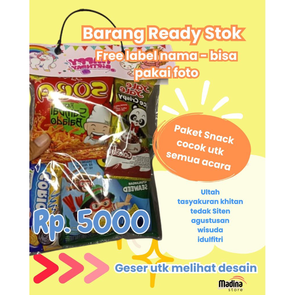 

PAKET HEMAT SNACK ULTAH ANAK