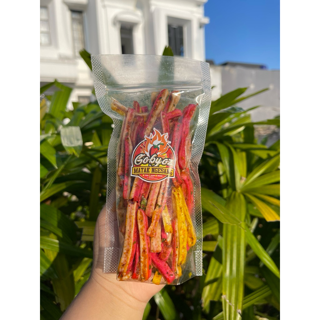 

kerupuk seblak Beton Sedang 50 gram daun jeruk by : GOBYOZZ Snack pedas