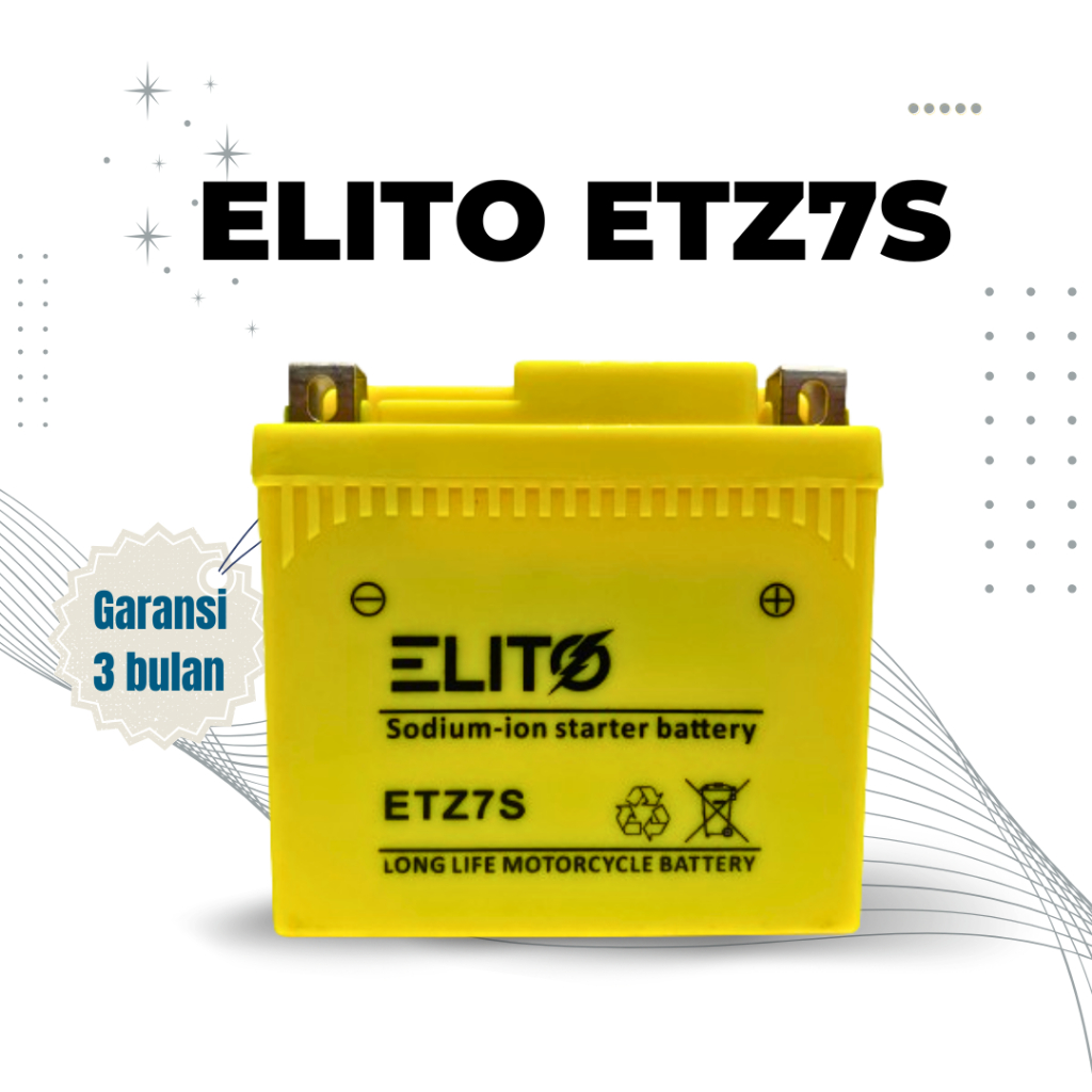 aki motor satria fu sodium ion/lithium ETZ7S/GTZ7S ELITO aki kering