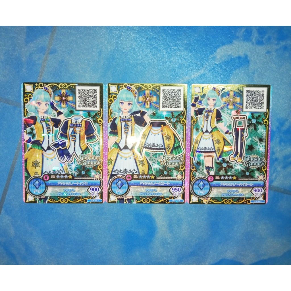 Aikatsu friends japan premium glorious snow alicia promotion non print set original asli
