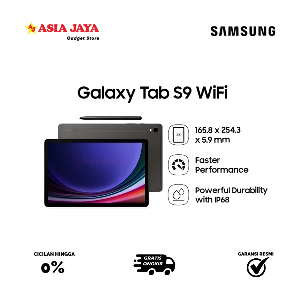 [Ex Display] SAMSUNG GALAXY TAB S9 (WiFi) Ram 8/128GB Kelengkaoan Fullset Original SAMSUNG