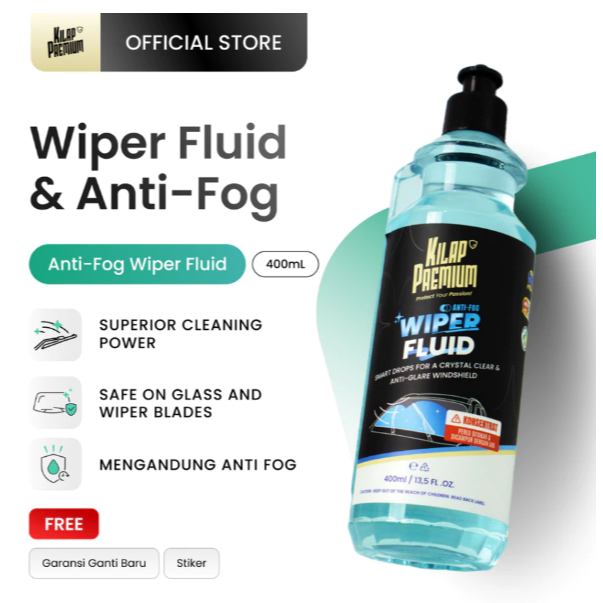 Kilap Premium - Wiper Fluid Concentrate Anti Fog Cairan Wiper Kaca Mobil Anti Baret