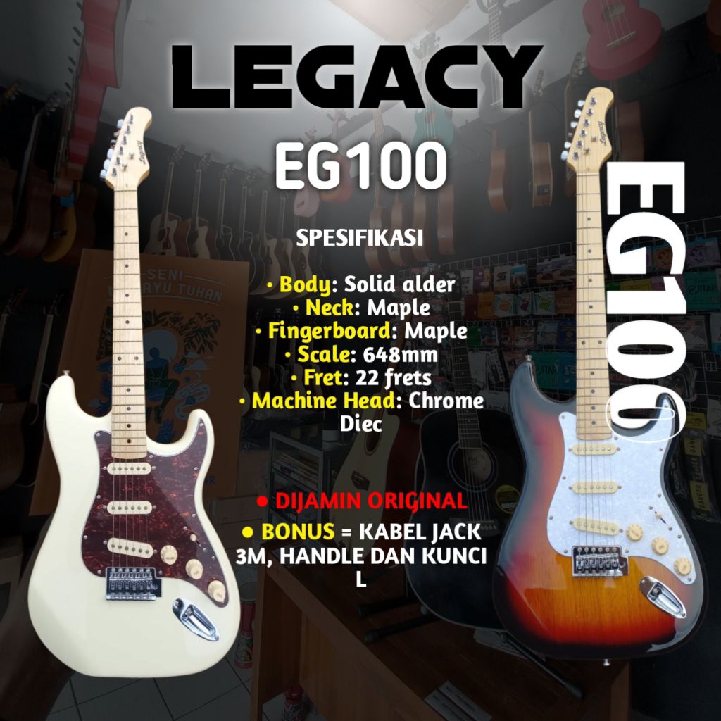 GITAR ELEKTRIK LEGACY EG100 ORIGINAL GITAR LEGACY STRATOCASTER GITAR LEGACY