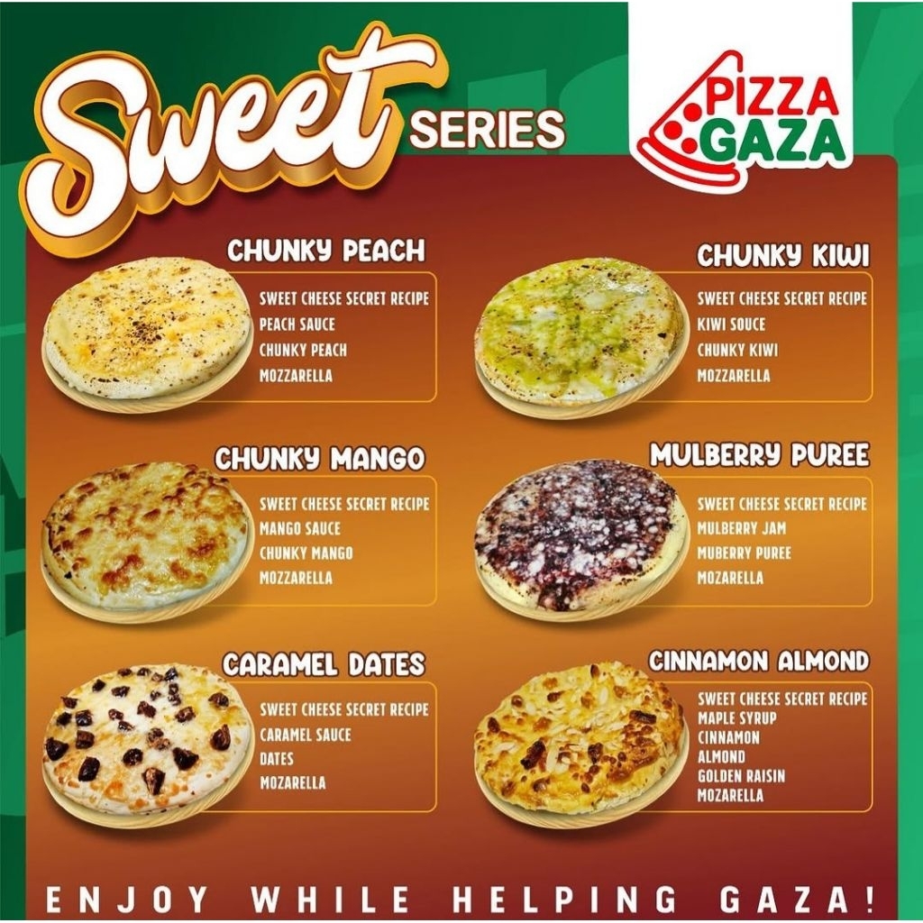

Pizza Gaza FROZEN / SMALL (Diameter 15cm) / Sweet Series