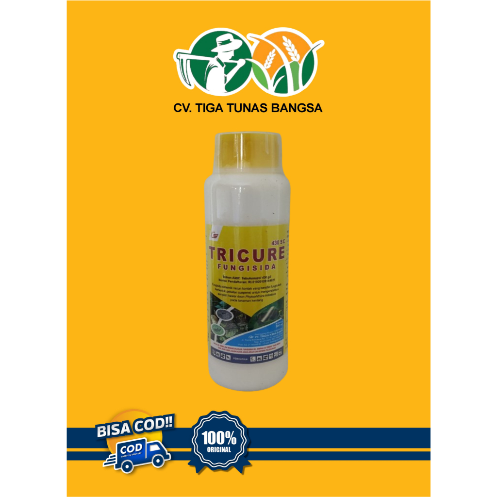 Fungisida Tricure 500 ML Tebuconazol Mengendalikan Jamur Pada Tanaman Tricure 430SC