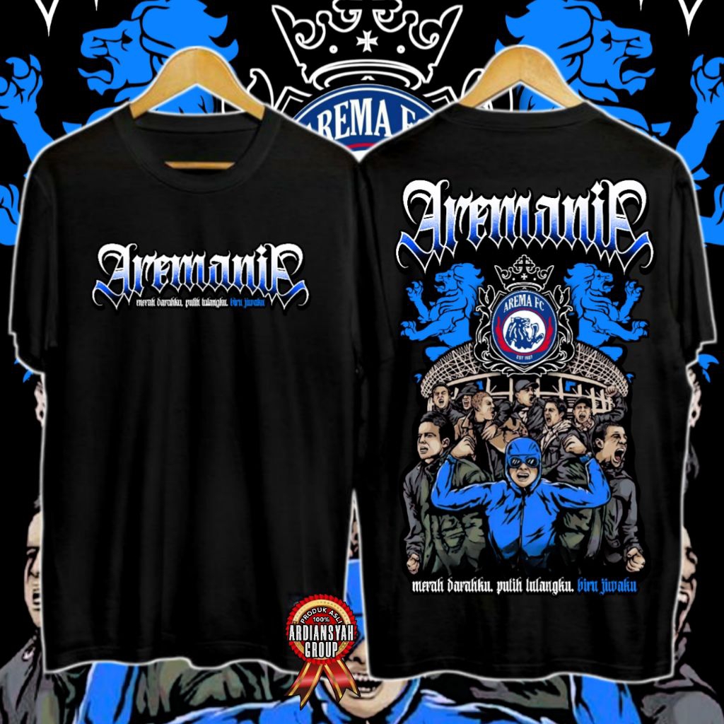 Kaos keren arema mania pria dewasa murah