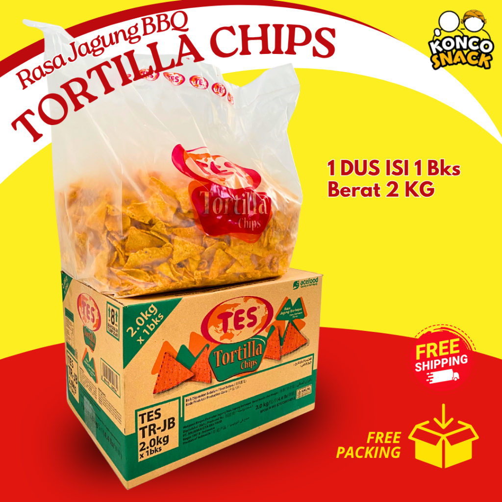 

SNACK TES TORTILLA CHIPS RASA JAGUNG BARBEQUE CEMILAN MURAH