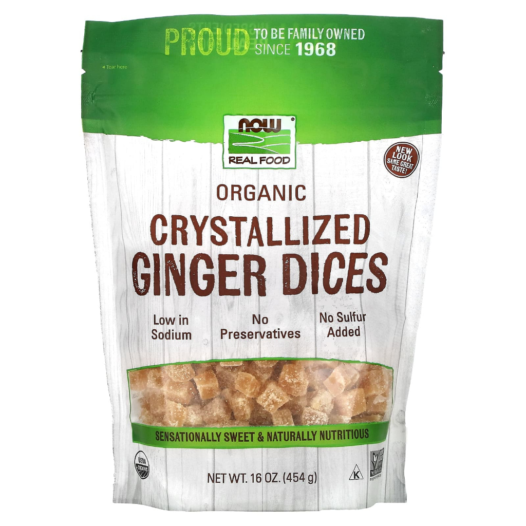 

NOW Foods Organic Crystallized Ginger Dices 454 g