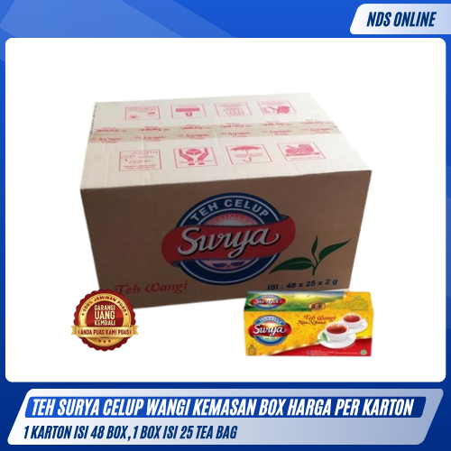 

Teh Celup Surya Wangi 25 Tea Bag | 1 Karton isi 48 Box | Teh Aroma Wangi & Lembut [INSTAN/SAMEDAY]