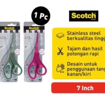 

scotch 3m gunting anak multi fungsi aman dan ekonomis 7" 1427S - Bot - Hijau