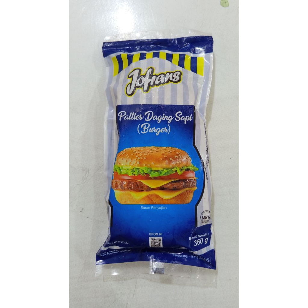 

JOFRANS beef patties 360gram