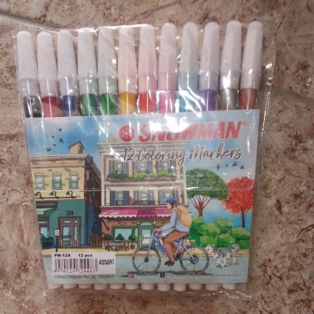 

Snowman spidol 12warna