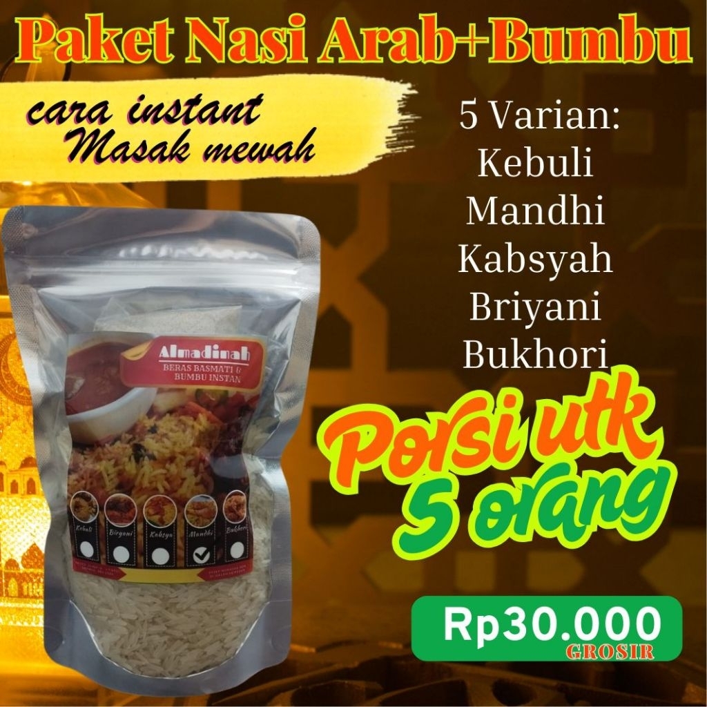 

Nasi kebuli, Nasi Mandhi, Nasi Kabsyah, Nasi Briyani, Nasi Bukhori