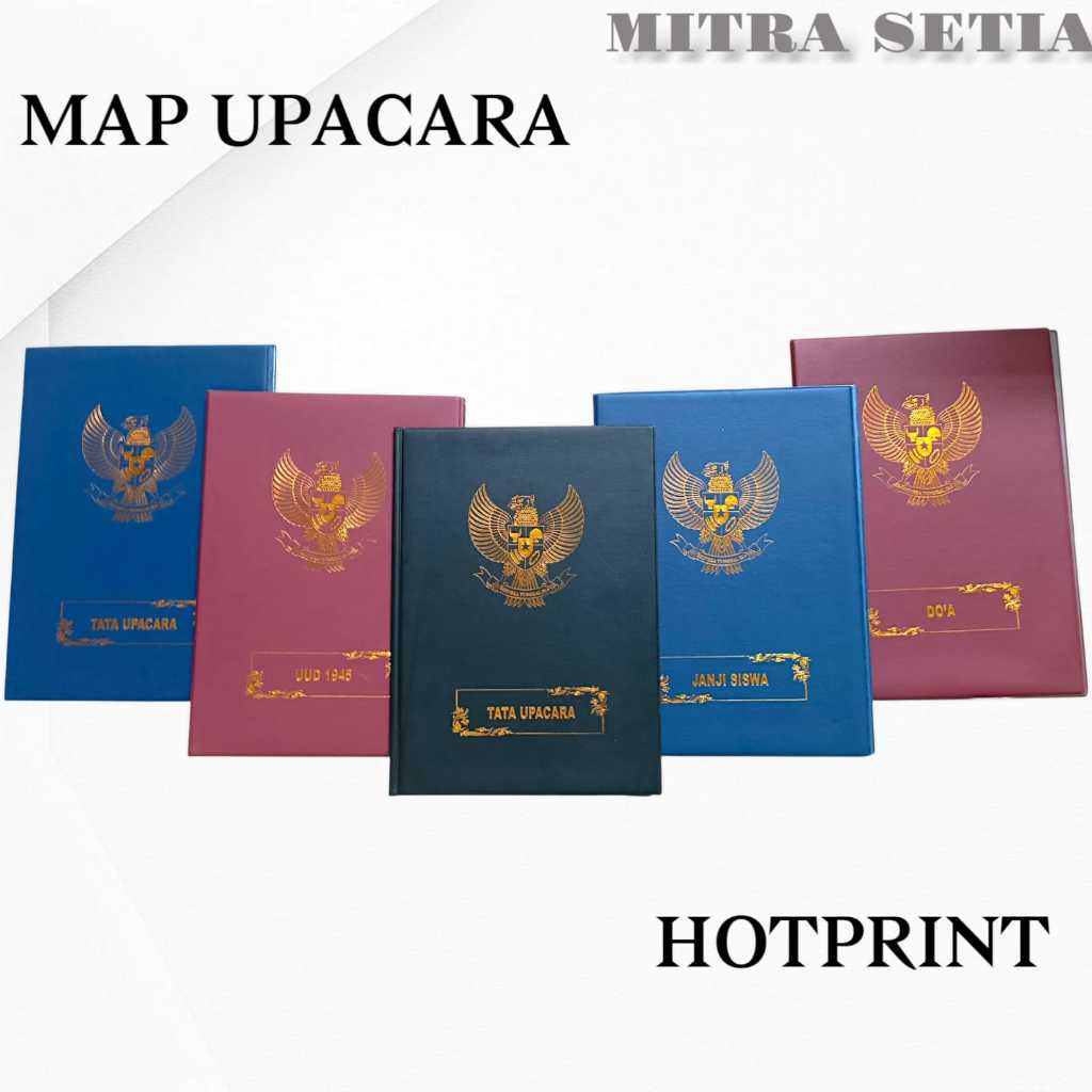 

Map Upacara Horprint Foil Emas Timbul Berkualitas + Selempang Upacara