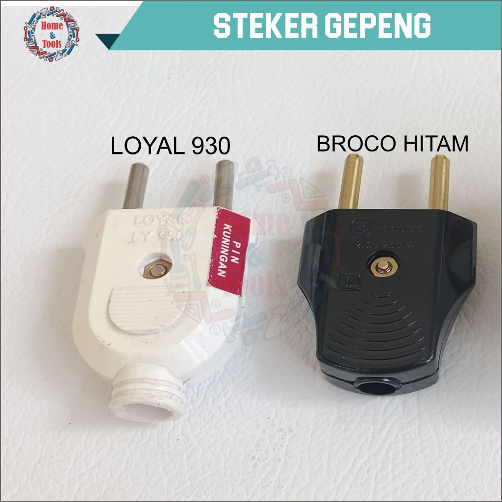 STEKER GEPENG/COLOKAN GEPENG 2 KAKI/STEKER DUA KAKI LISTRIK/COLOKAN TIPIS LISTRIK