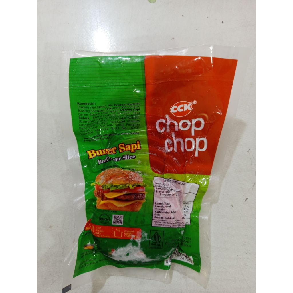 

CHOP-CHOP beef burger 250gram