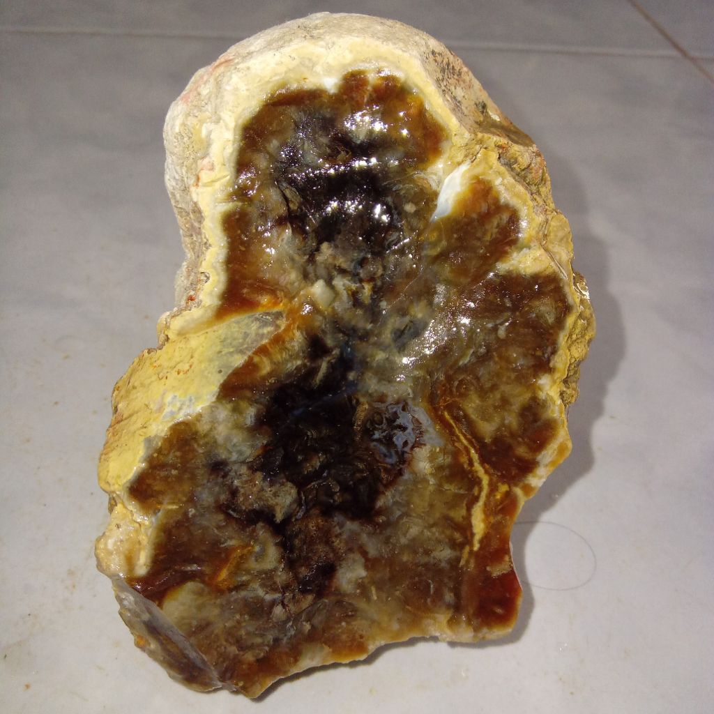 Natural Batu Akik Kecubung Wulung Motif Kristal Asli Baturaja