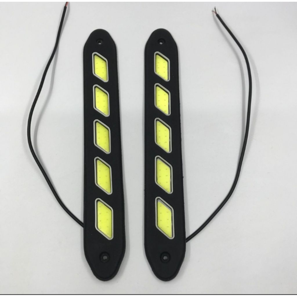 lampu DRL COB LED mobil lampu bumper mobil