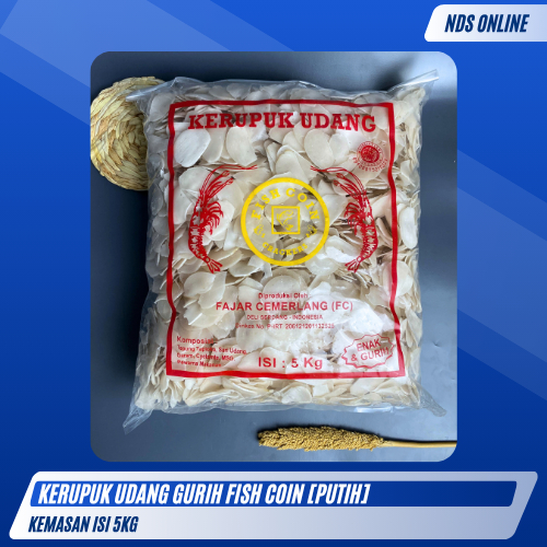 

Kerupuk Udang Fish Coin Putih 5Kg | Gurih, Renyah & Warna Menarik [INSTAN SAMEDAY]
