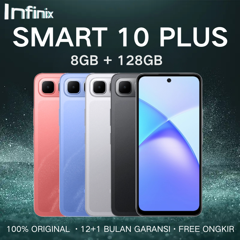 Infinix Smart 10 plus 8/128GB - Up to 8GB Extended RAM - 6.67 inch 120Hz Punch Hole Display - Helio 