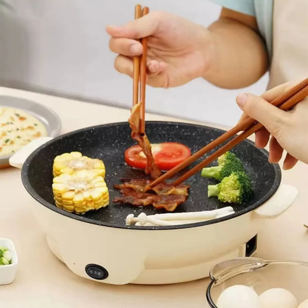 Alat Pemanggang Serbaguna  Panggangan Portable Panggangan Listrik Anti Lengket