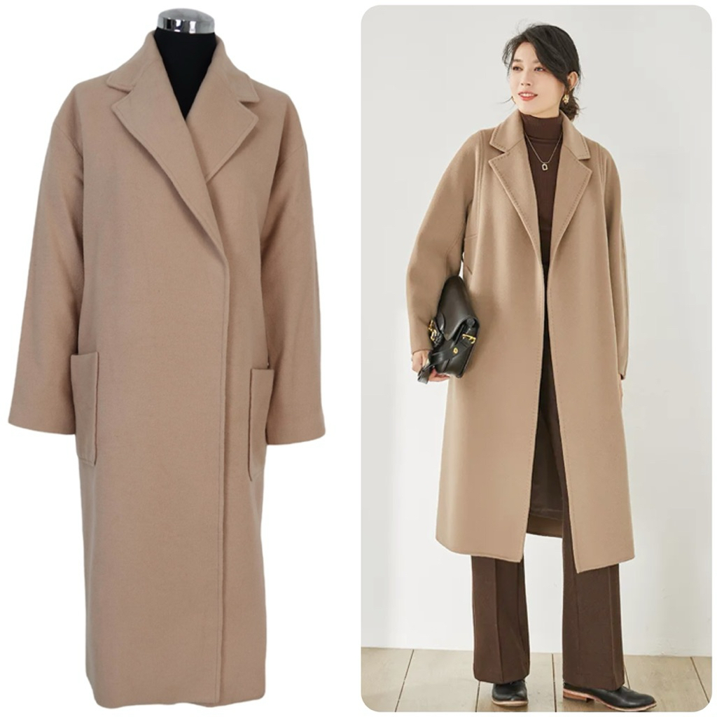 Women premium coat in beige brand Global work
