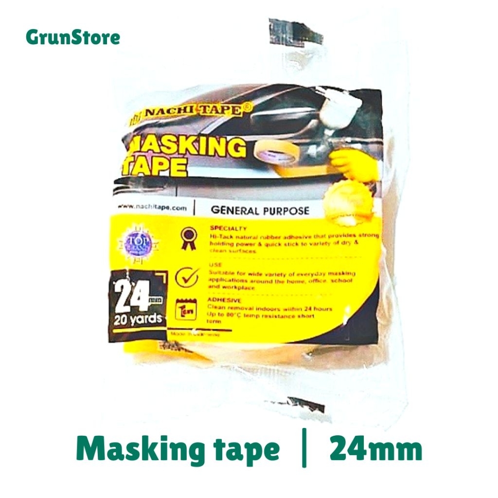 Masking tape / Lakban kertas / Masking tape nachi lakban kertas nachi 24 mm