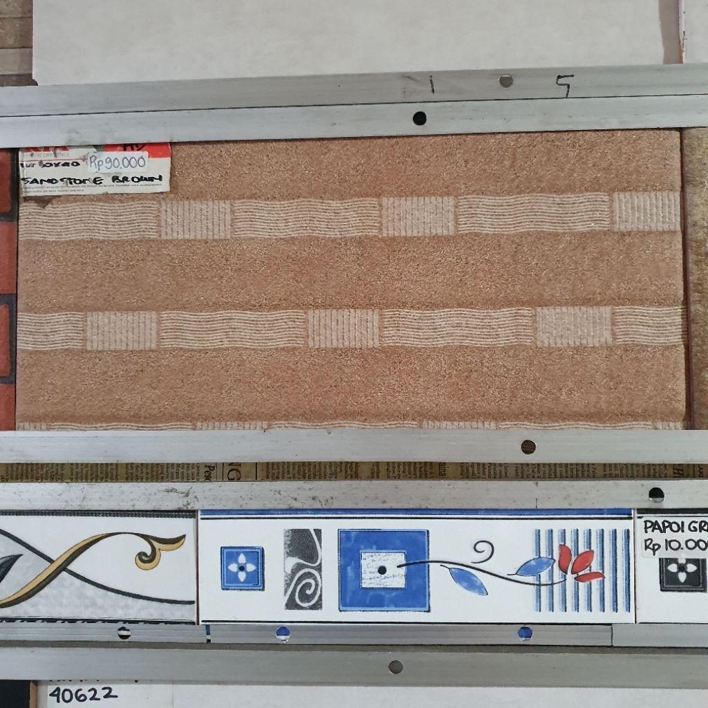 keramik dinding kamar mandi dapur tiang pilar teras garasi taman rumah KIA 20x40 SANDSTONE BEIGE mot