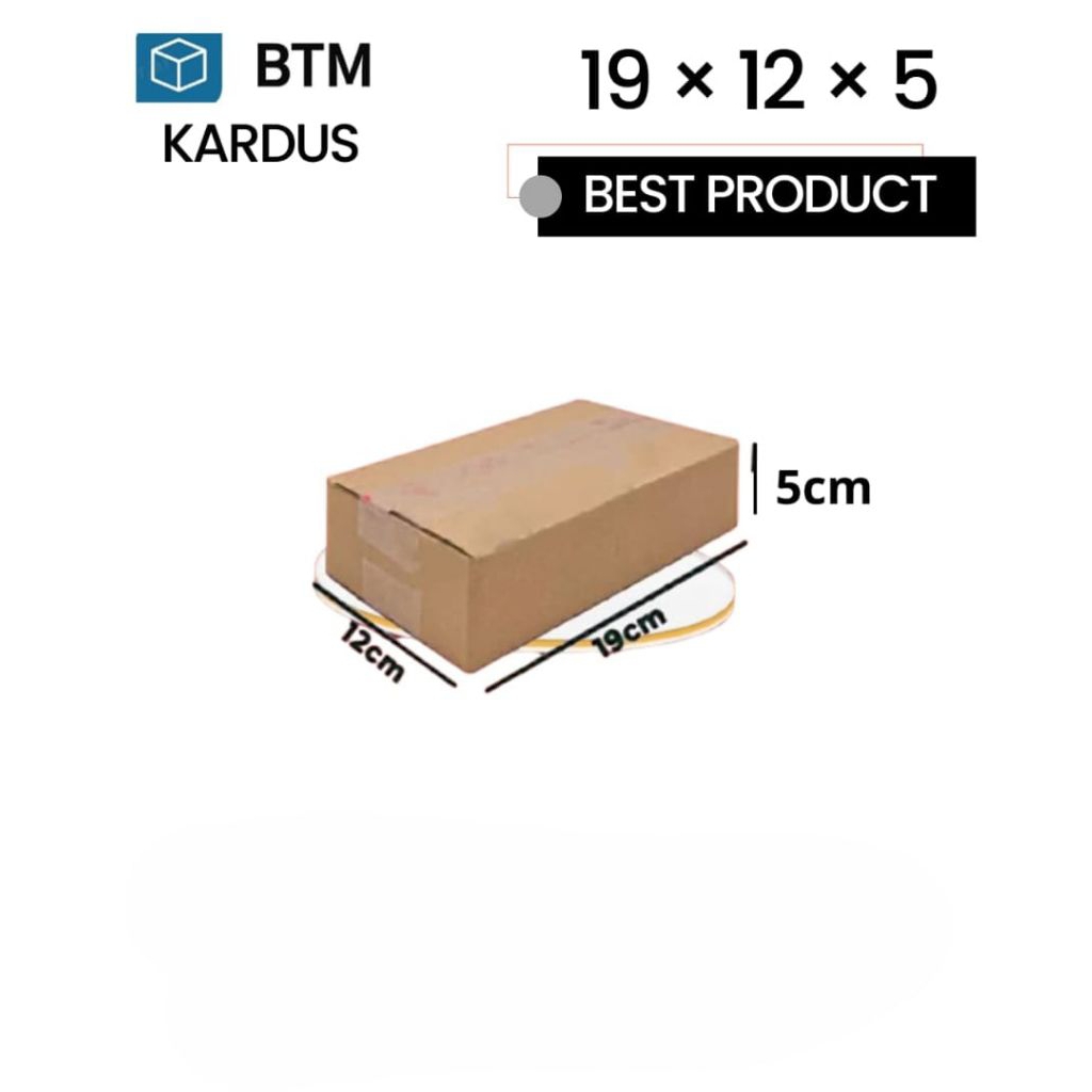

kardus packing ukuran 19x12x5