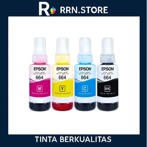 Tinta Epson 664 ( Black/Cyan/Magenta/Yellow ) Tanpa Dus