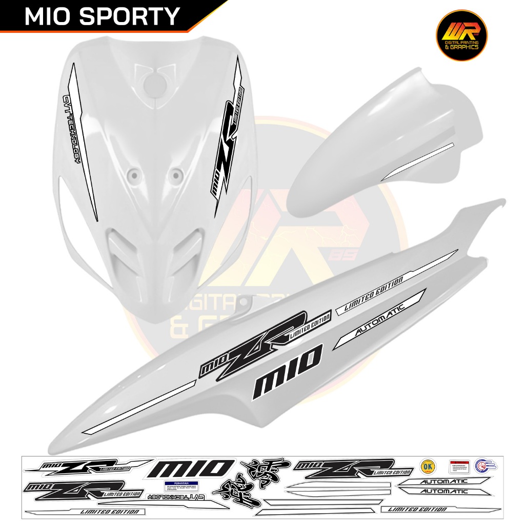 STRIPING VARIASI MIO SPORTY  MIO ZR KREN KEKINIAN