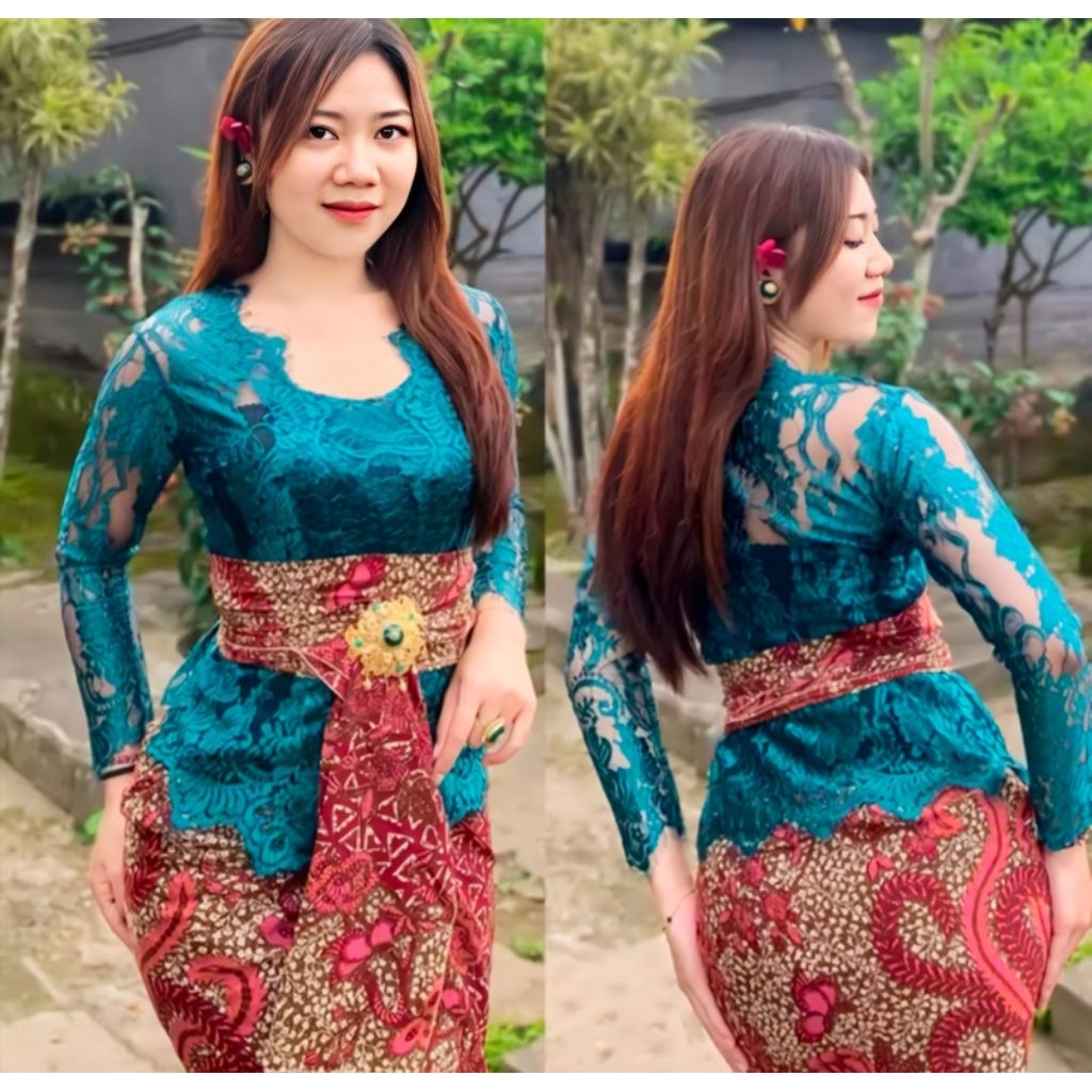 Kebaya brokat metalik/kebaya bali/kebaya saja