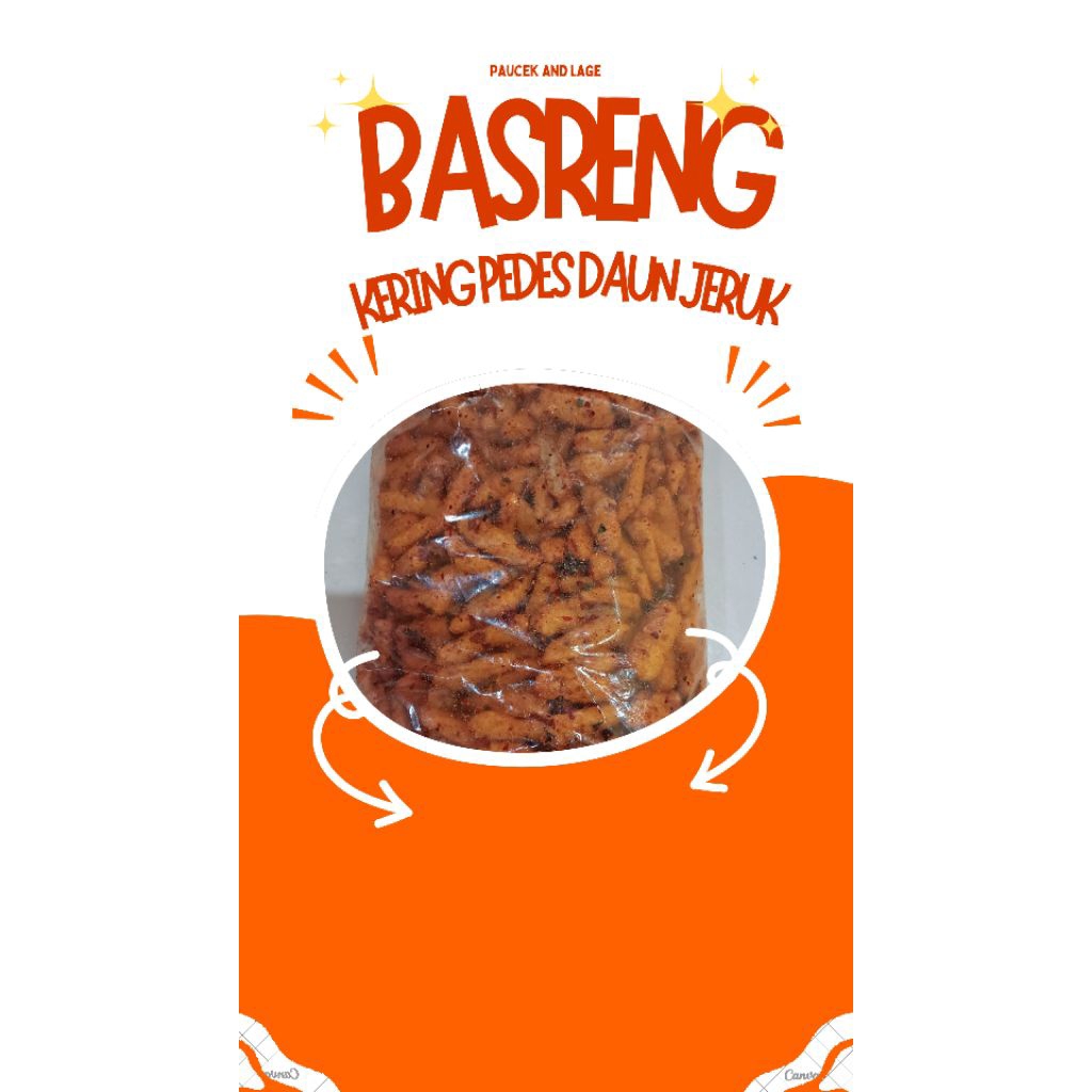 

Basreng kering pedas daun jeruk kemasan 500 gram