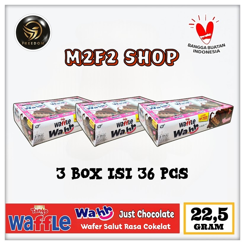 

Tango Waffle Wa.hh Just Chocolate | Wafer Salut Krim Cokelat Sachet - 22,5 gr (Kemasan 3 Box)