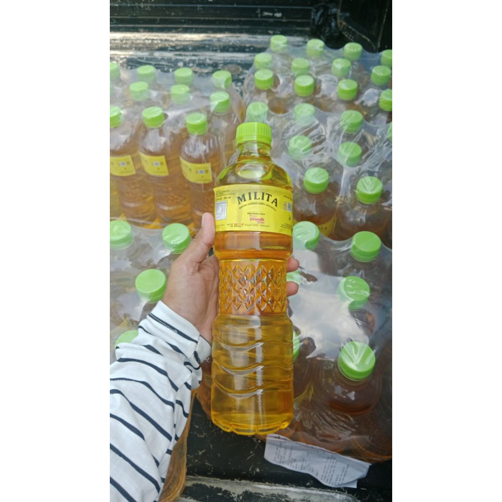 

minyak goreng milita kemasan botol