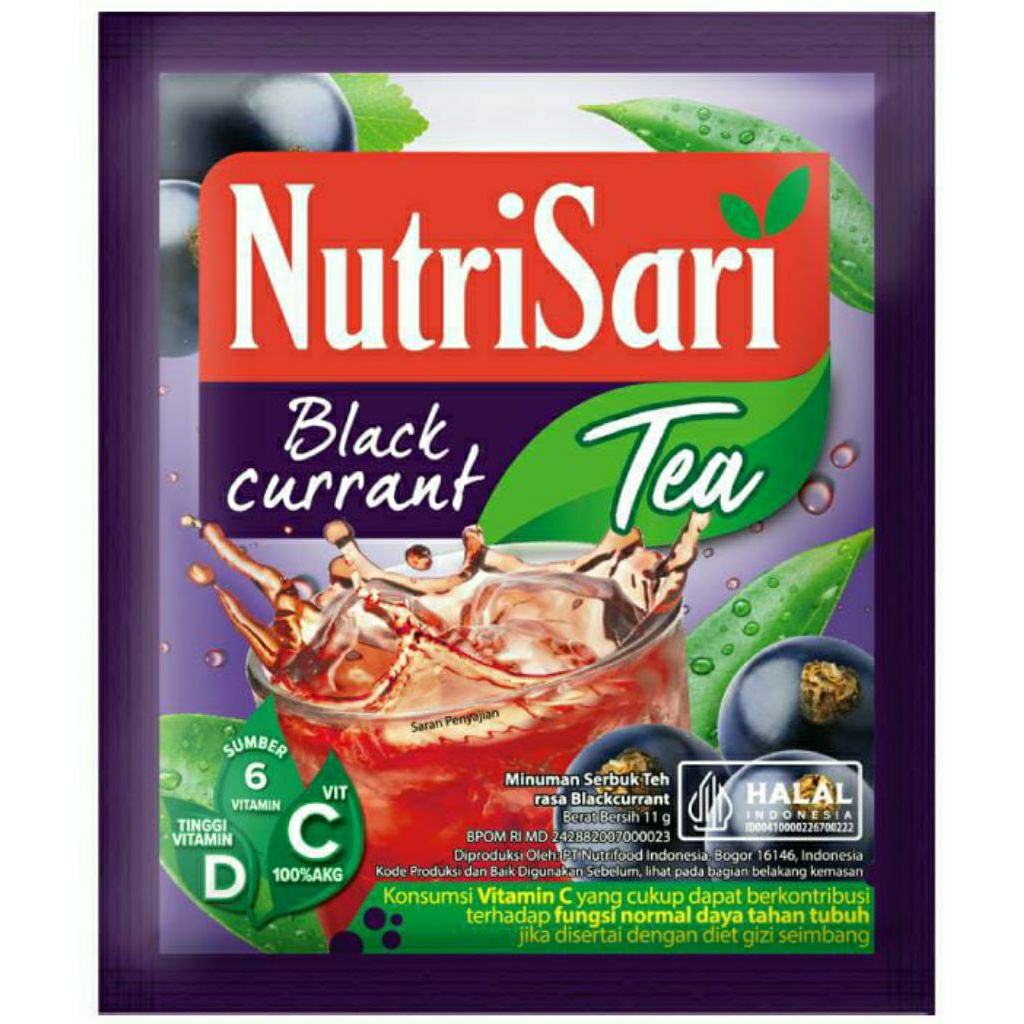

✅LANGSUNG DIKIRIM,,,,rasa baru nutrisari blackcurrant tea 11gram
