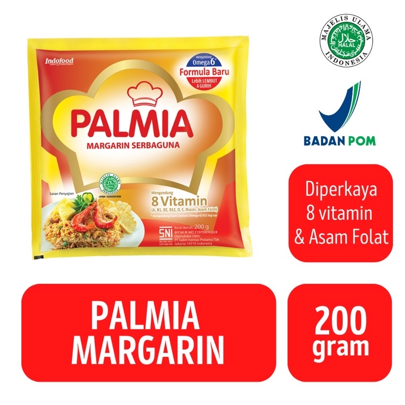 

Royal Palmia Butter Margarine Sachet / Palmia Margarin Serbaguna 200 g