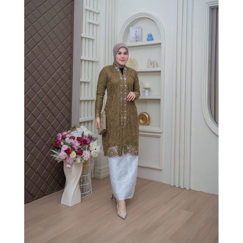 Kebaya Modern / Set Kebaya Kartini Busui Payet / Kebaya Kartini / Kebaya Tille Payet Premium