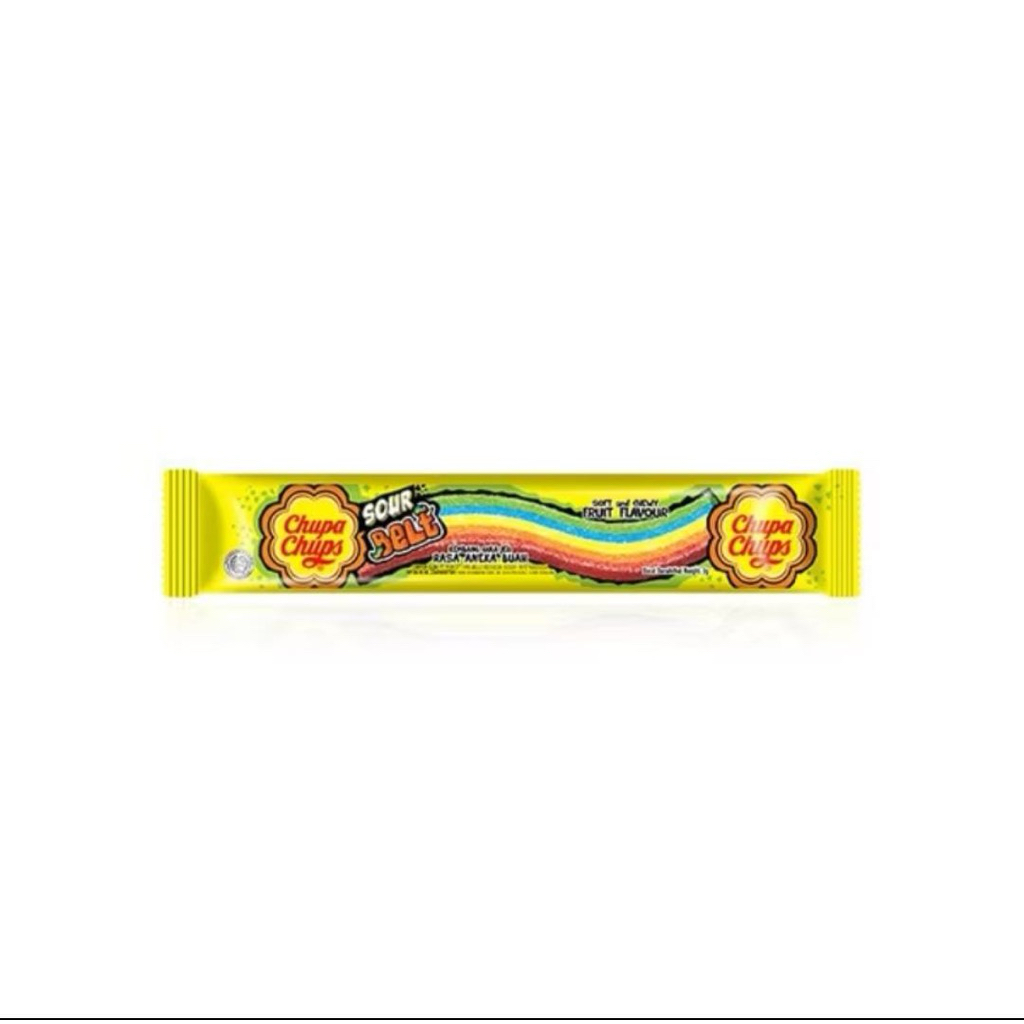 

Chupa Chups Sour Belt Soft and Chewy 8g- Permen Jeli Rasa Aneka Buah