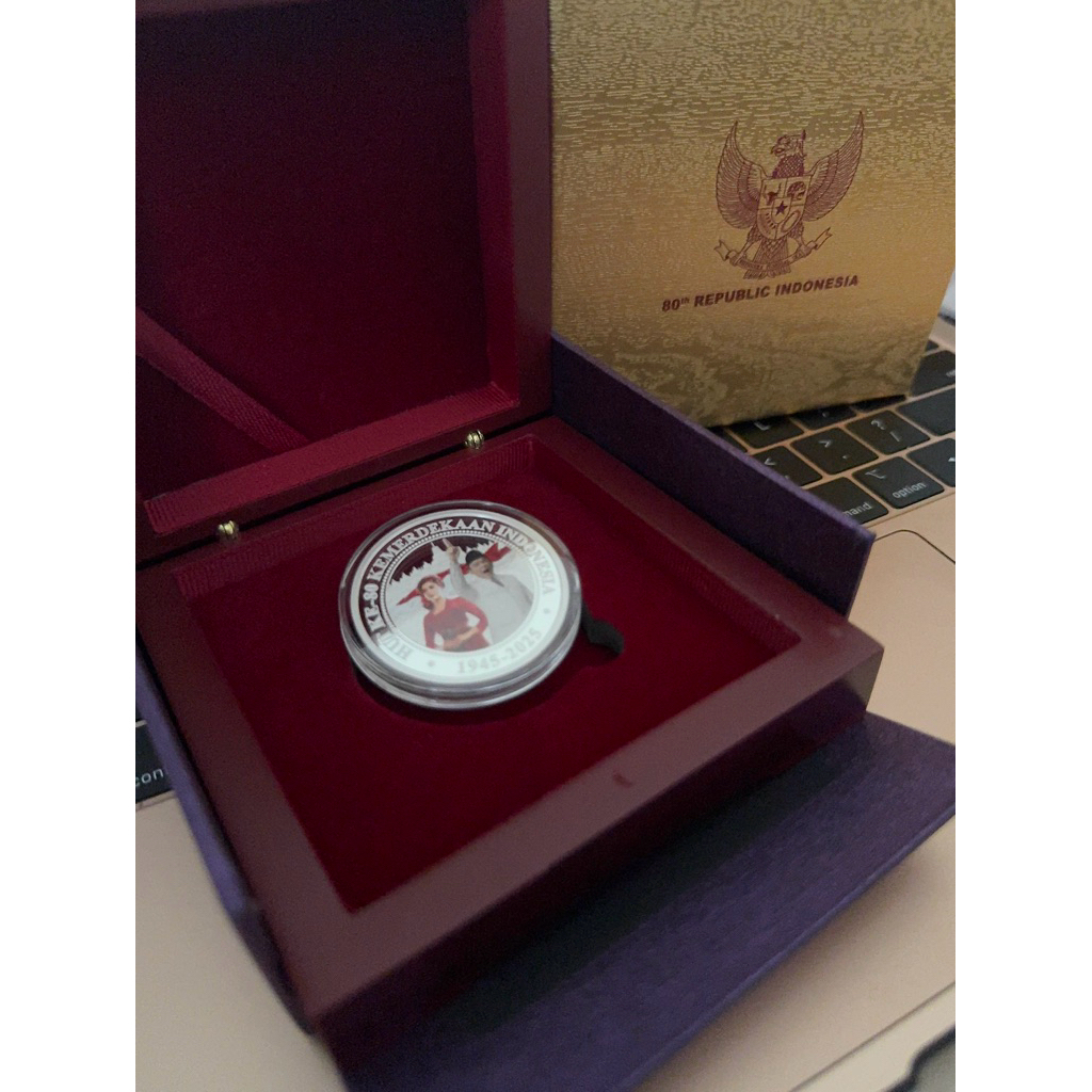 finesilver koin perak 80 th Kemerdekaan Indonesia 1 oz by mint indonesia